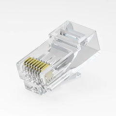 Cat6 UTP RJ45 Connector Plug | Unshielded 8P8C Crystal Head with Gold-Plated Contacts