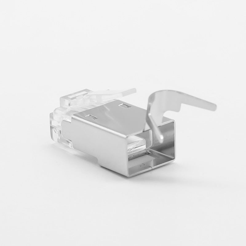 Cat7 RJ45 Pass-Through Shielded Connector | FTP 8P8C Male Plug