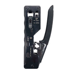 RJ45 Crimping Tool – Pass-Through Crimper with Locking Pliers for Cat5, Cat6, Cat7, Cat8 Network Cable Installations