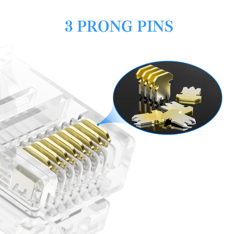 Cat6 RJ45 Two-Piece Split Connector | 8P8C 23AWG Crimp Plug