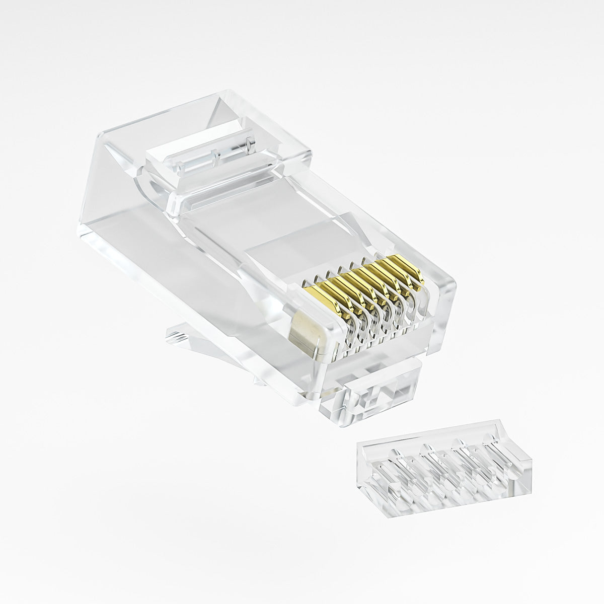 Cat6 RJ45 Two-Piece Split Connector | 8P8C 23AWG Crimp Plug