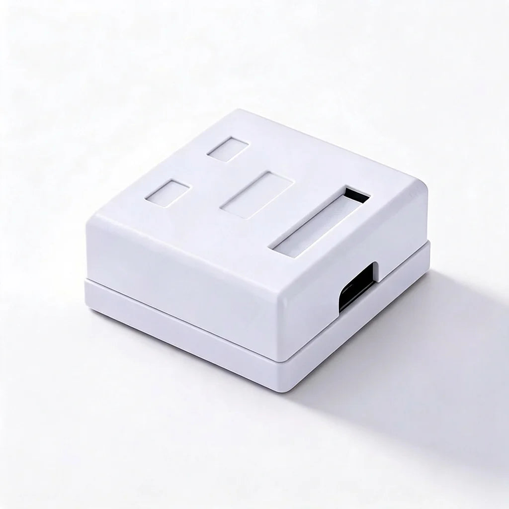 XLEP L102B 2 Port RJ45 Surface Mount Network Box, 10 Pack