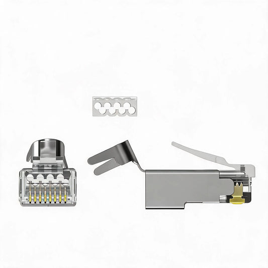 XLEP XL-523 Cat7 Shielded RJ45 Modular Plug, 10Gbps, 25 Pack