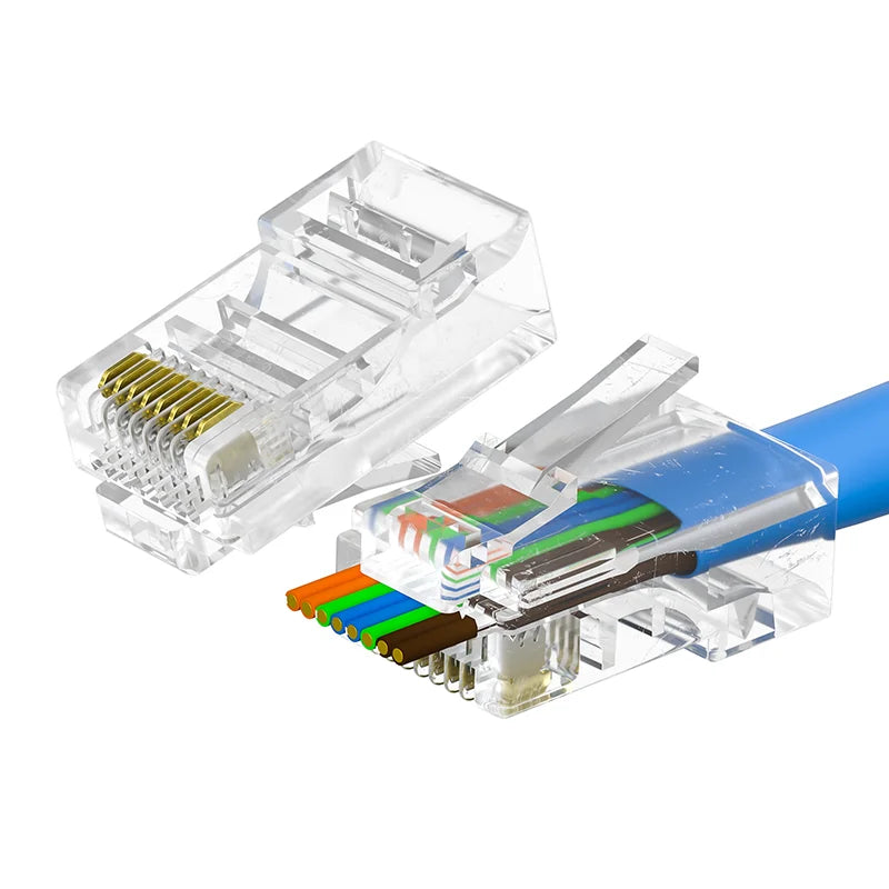 XLEP XL-320 RJ45 Pass-Through Plugs, Cat5e 8P8C UTP, 100 Pack