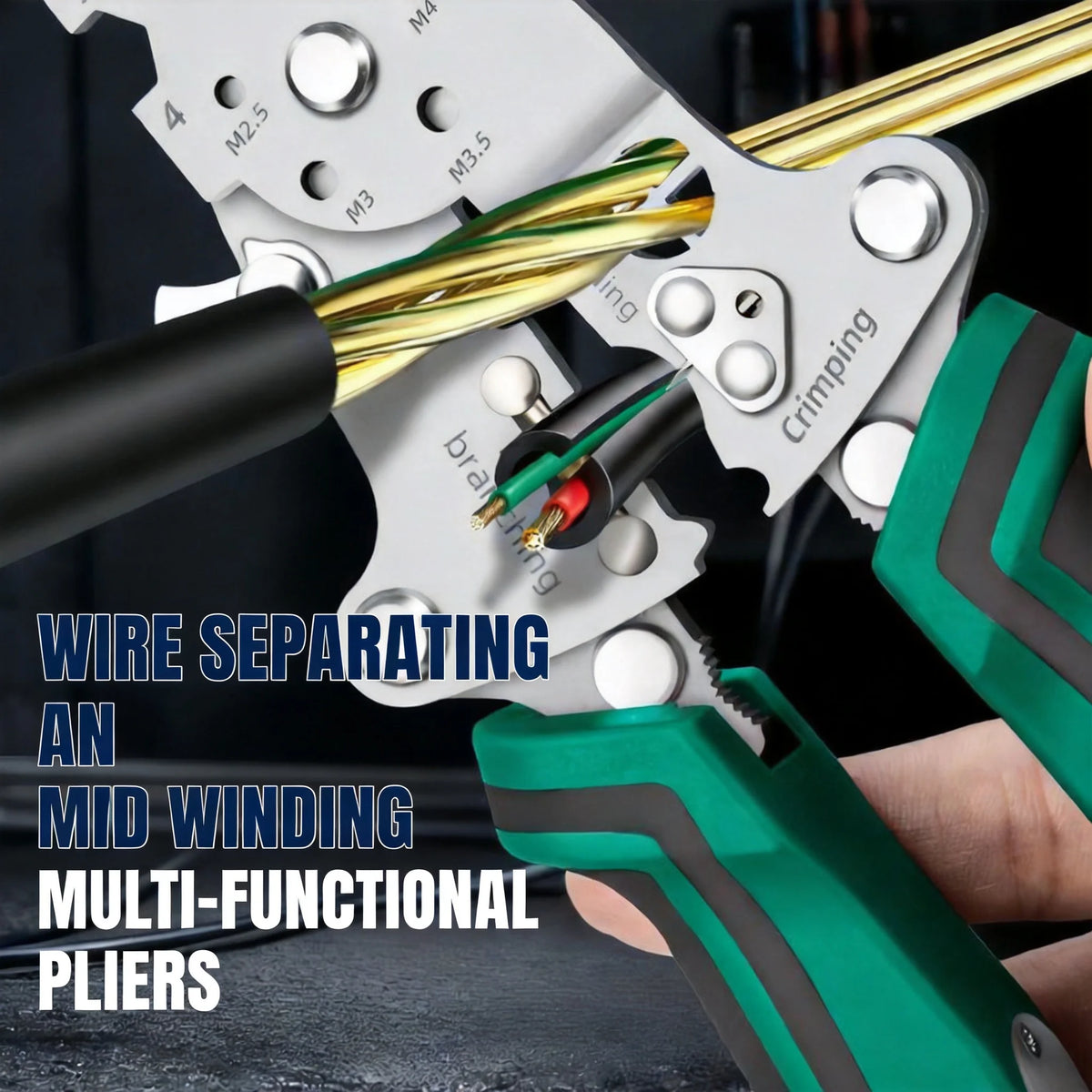 Foldable Wire Stripper Pliers with Voltage Test, 6-in-1 Hand Tool