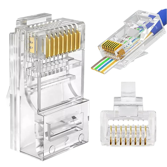 XLEP XL-320 RJ45 Pass-Through Plugs, Cat5e 8P8C UTP, 100 Pack