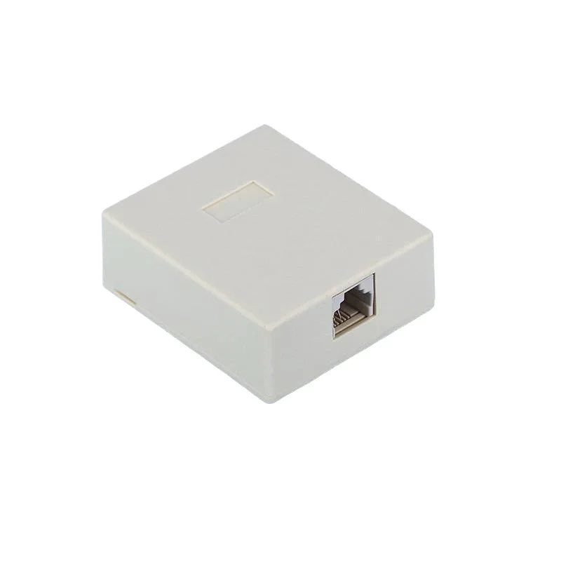 XLEP XL-40083 Single Port RJ11 6P2C Telephone Surface Box, 10 Pack