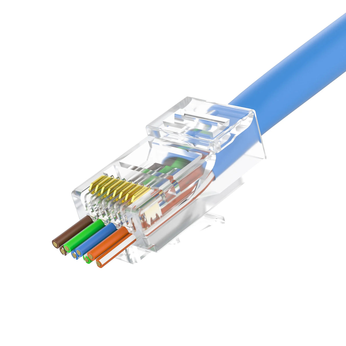 XLEP XL-560B Cat6 RJ45 Pass-Through Modular Plug, 8 Pin UTP