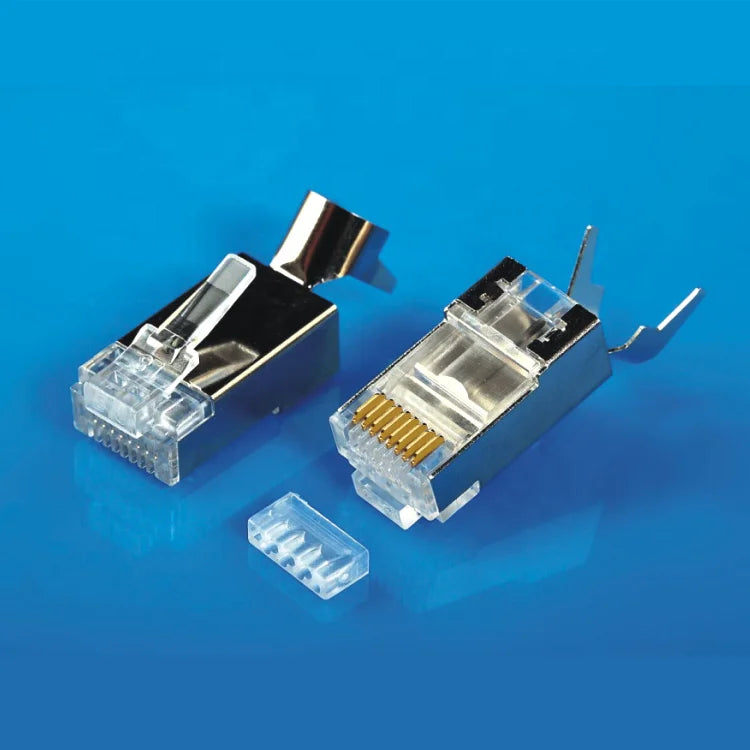 XLEP XL-523 Shielded RJ45 8P8C Modular Plug for Cat8 SFTP, 25 Pack