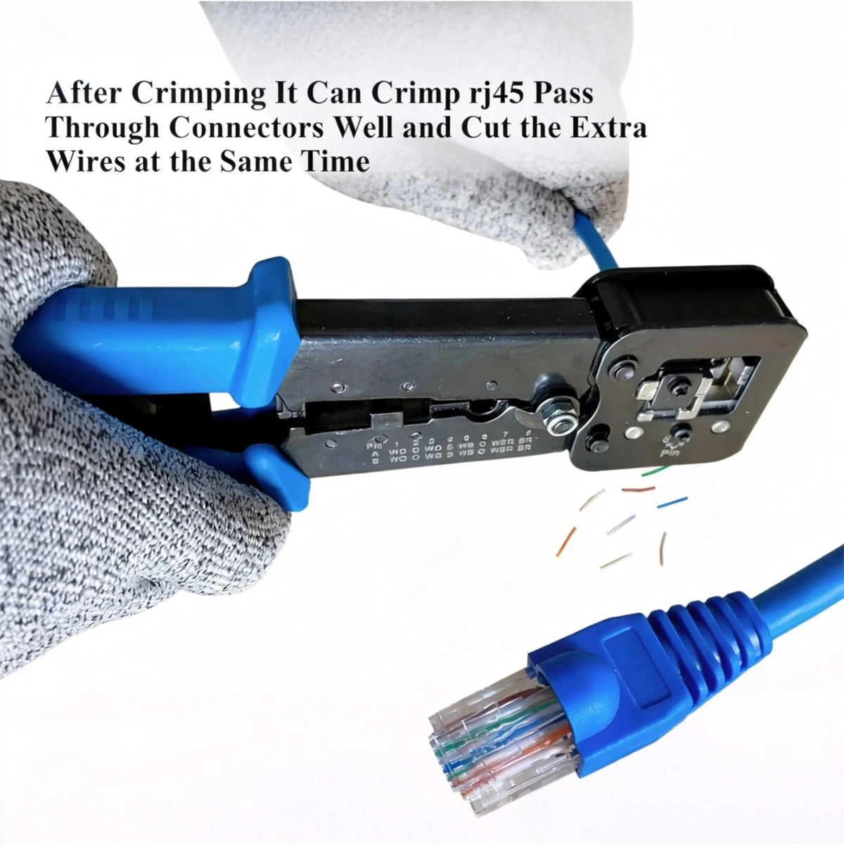 XLEP 8451 3-in-1 Pass-Through RJ45 Crimp Tool Kit with Tester