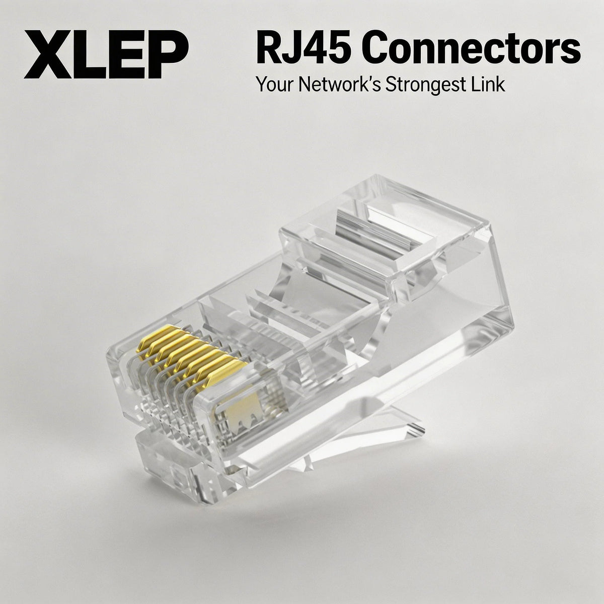 XLEP XL-303 RJ45 8P8C Modular Plug, Cat5e Cat6 Cat6a Cat7, 100 Pack