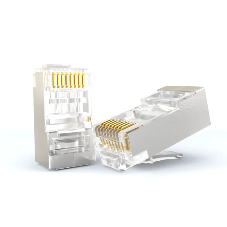 XLEP XL-504 Shielded RJ45 8P8C Modular Plugs, Cat5e Cat6, 100 Pack